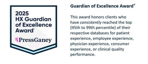 Press Ganey HX Guardian of Excellence Award